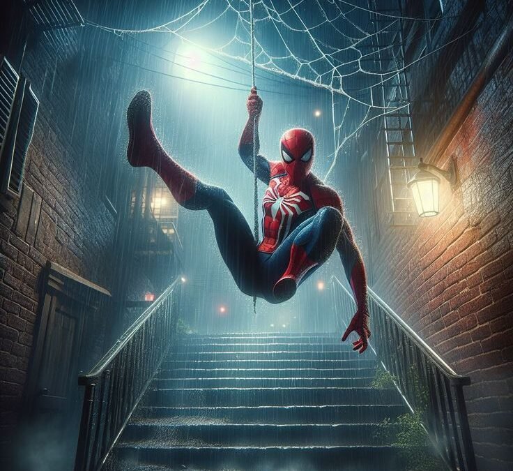 Spider-Man en un callejón de Nueva York en Spider-Man Brand New Day