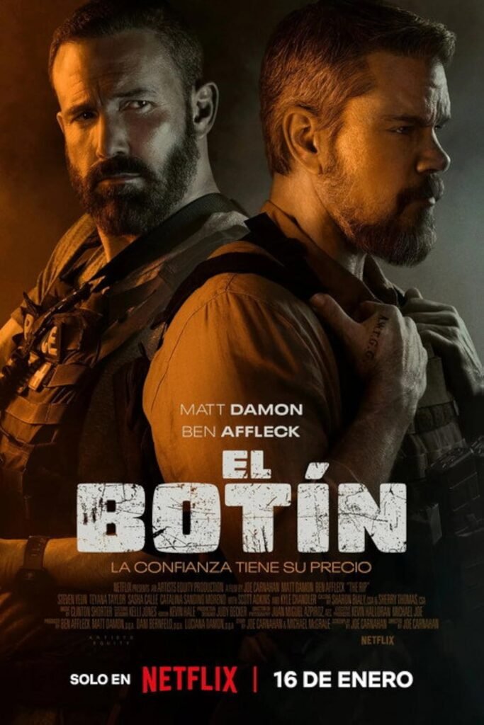 Matt Damon y Ben Affleck en El botín (The Rip), película de Netflix